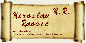 Miroslav Raović vizit kartica